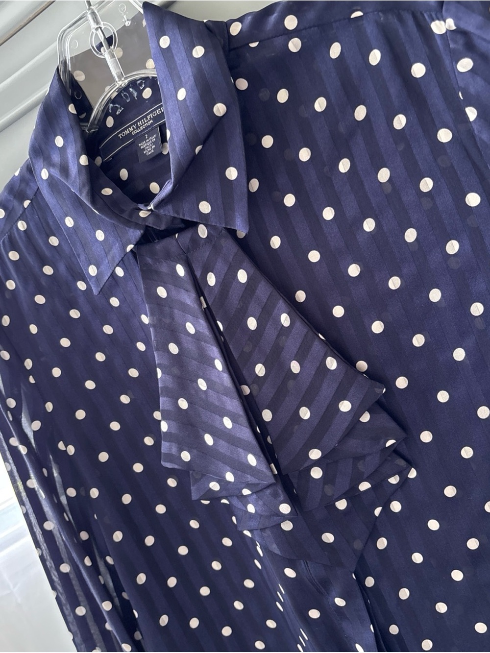 Tommy Hilfiger Made in Italy Silk Blouse Sony Studios Wardrobe Costume Dept